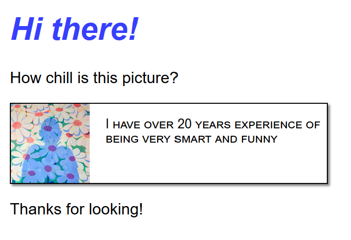 The finished card element design