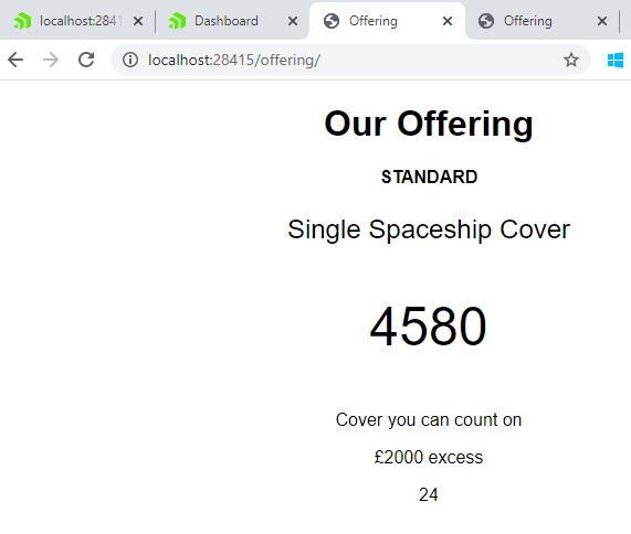 Standard page variant